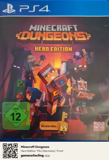 Minecraft Dungeons PlayStation 4, Germany box front