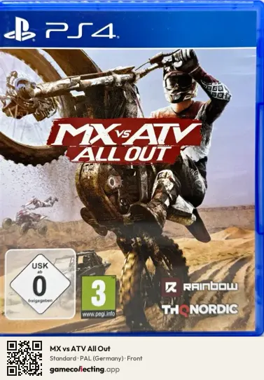 MX vs ATV All Out PlayStation 4, Germany box front