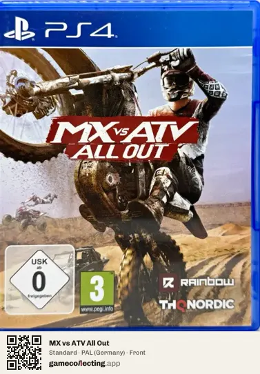 MX vs ATV All Out PlayStation 4, Germany box front