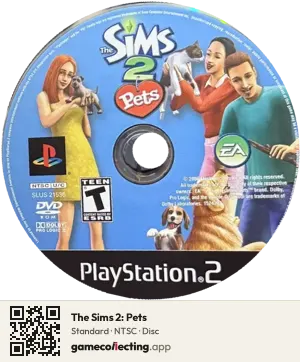 The Sims 2: Pets PlayStation 2, NTSC disc