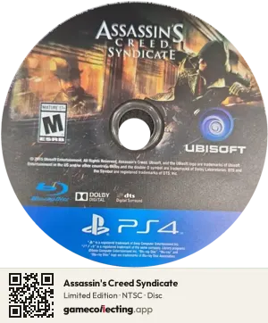 Assassin's Creed Syndicate PlayStation 4, NTSC disc