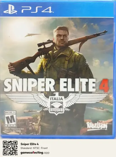 Sniper Elite 4 PlayStation 4, NTSC box front