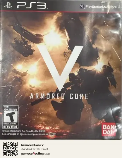Armored Core V PlayStation 3, NTSC box front