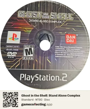 Ghost in the Shell: Stand Alone Complex PlayStation 2, NTSC disc
