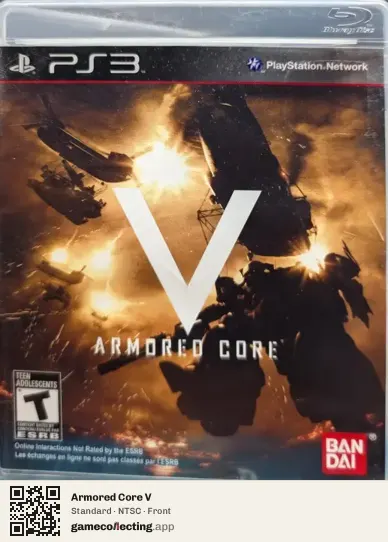Armored Core V PlayStation 3, NTSC box front