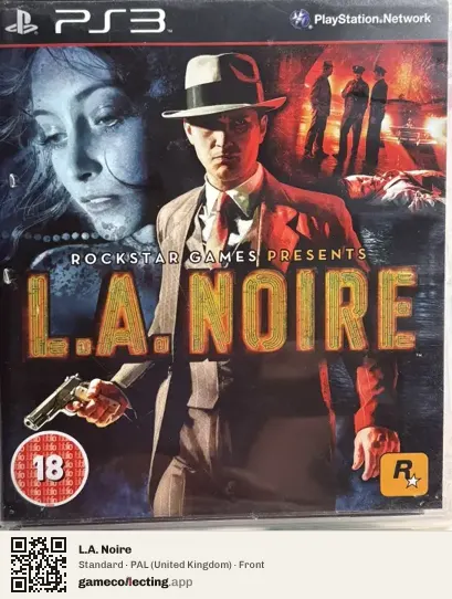L.A. Noire PlayStation 3, United Kingdom box front