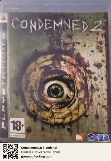 Condemned 2: Bloodshot PlayStation 3, France box front