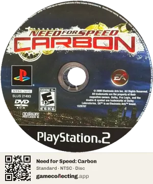 Need for Speed: Carbon PlayStation 2, NTSC disc