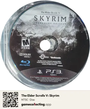 The Elder Scrolls V: Skyrim PlayStation 3, NTSC disc
