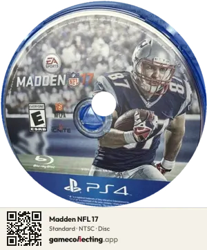 Madden NFL 17 PlayStation 4, NTSC disc