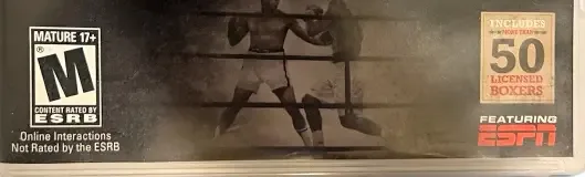 Fight Night Champion, the ESRB box on its front