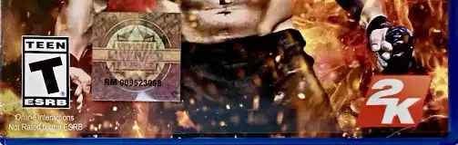 WWE 2K17, the ESRB box on its front