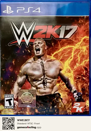 WWE 2K17 PlayStation 4, NTSC box front