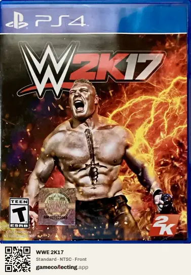 WWE 2K17 PlayStation 4, NTSC box front