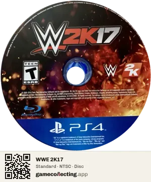WWE 2K17 PlayStation 4, NTSC disc