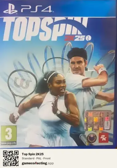 Top Spin 2K25 PlayStation 4, PAL box front