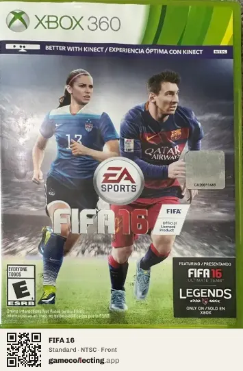 FIFA 16 Xbox 360, NTSC box front