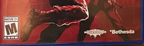 Wolfenstein: The Old Blood, the ESRB box on its front