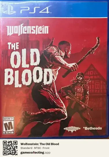 Wolfenstein: The Old Blood PlayStation 4, NTSC box front
