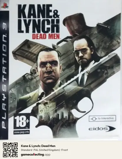 Kane & Lynch: Dead Men PlayStation 3, United Kingdom box front