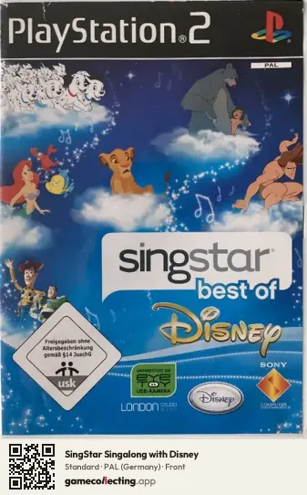 SingStar Singalong with Disney PlayStation 2, Germany box front