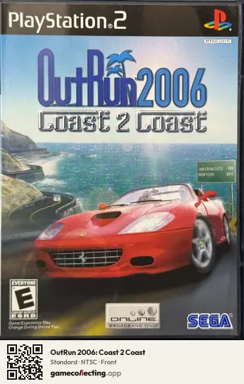 OutRun 2006: Coast 2 Coast PlayStation 2, NTSC box front