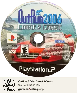OutRun 2006: Coast 2 Coast PlayStation 2, NTSC disc