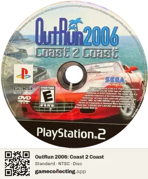 OutRun 2006: Coast 2 Coast PlayStation 2, NTSC disc