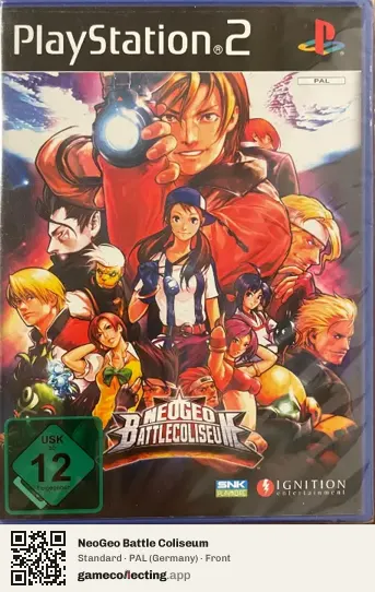 NeoGeo Battle Coliseum PlayStation 2, Germany box front