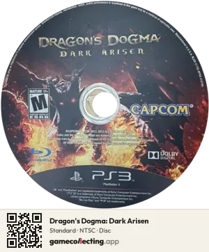 Dragon's Dogma: Dark Arisen PlayStation 3, NTSC disc
