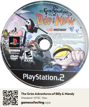 The Grim Adventures of Billy & Mandy PlayStation 2, NTSC disc