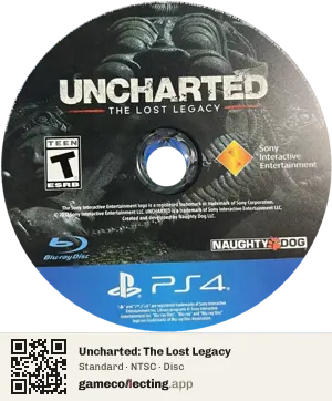 Uncharted: The Lost Legacy PlayStation 4, NTSC disc