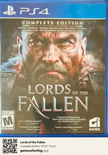 Lords of the Fallen PlayStation 4, NTSC box front