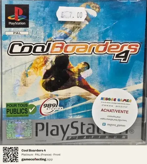 Cool Boarders 4 PlayStation, France box front