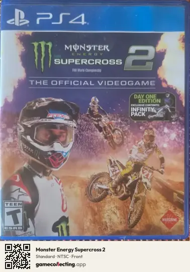 Monster Energy Supercross 2 PlayStation 4, NTSC box front