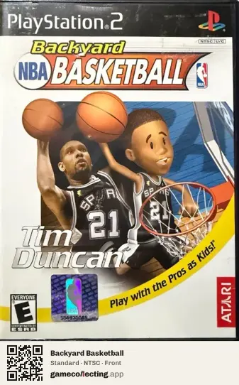 Backyard Basketball PlayStation 2, NTSC box front