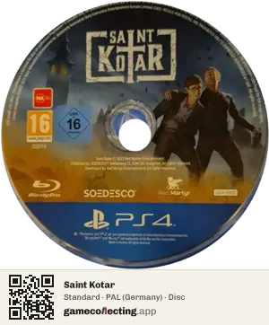 Saint Kotar PlayStation 4, PAL disc