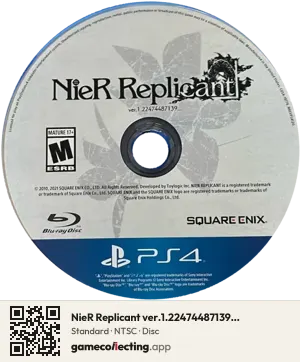 NieR Replicant ver.1.22474487139... PlayStation 4, NTSC disc
