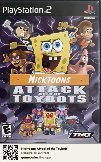 Nicktoons: Attack of the Toybots PlayStation 2, NTSC box front