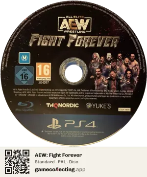 AEW: Fight Forever PlayStation 4, PAL disc