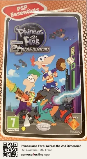 Phineas and Ferb: Across the 2nd Dimension PlayStation Portable, PAL box front