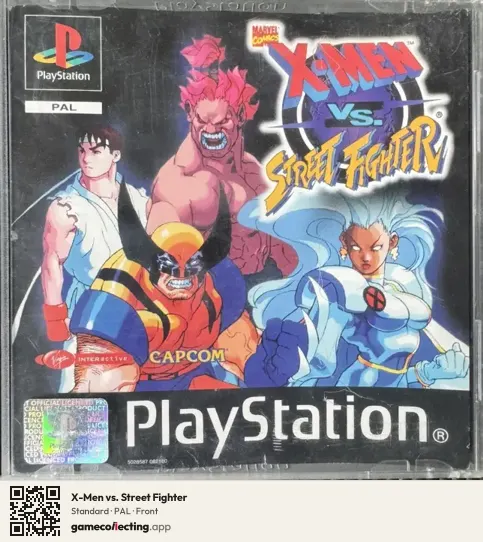 X-Men vs. Street Fighter PlayStation, PAL box front