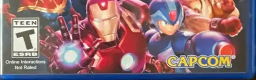 Marvel vs. Capcom: Infinite, the ESRB box on its front