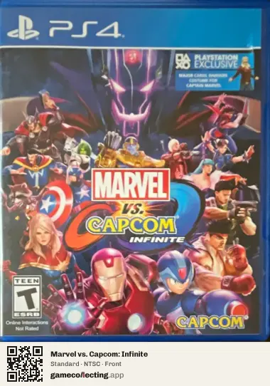Marvel vs. Capcom: Infinite PlayStation 4, NTSC box front