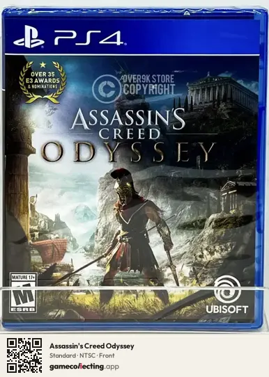 Assassin's Creed Odyssey PlayStation 4, NTSC box front
