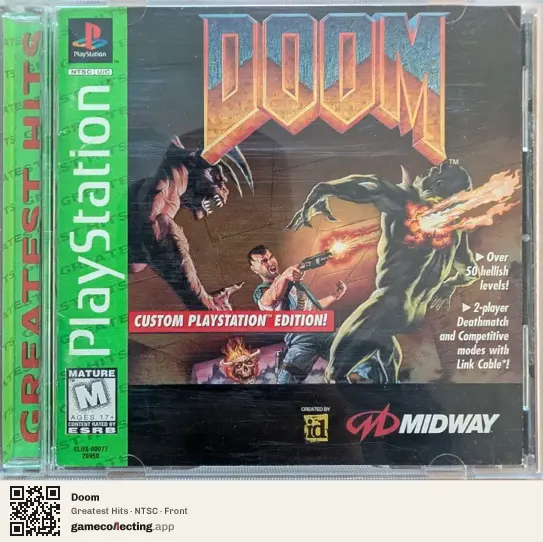 Doom PlayStation, NTSC box front