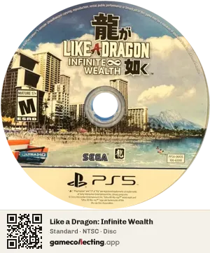 Like a Dragon: Infinite Wealth PlayStation 5, NTSC disc