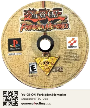 Yu-Gi-Oh! Forbidden Memories PlayStation, NTSC disc
