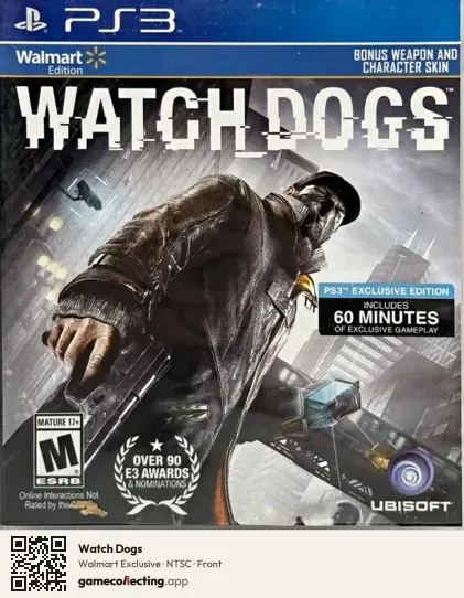 Watch Dogs PlayStation 3, NTSC box front