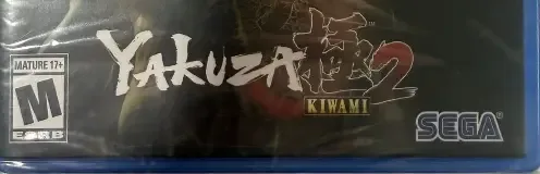 Yakuza Kiwami 2, the ESRB box on its front